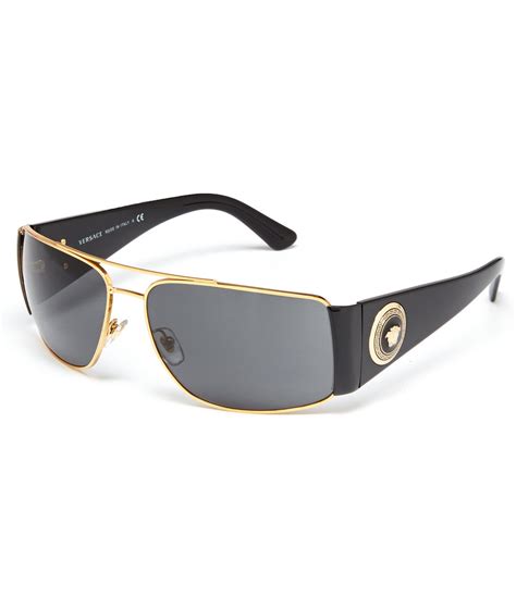 versace gold-tone accented navigator frame sunglasses|Versace gold sunglasses vintage.